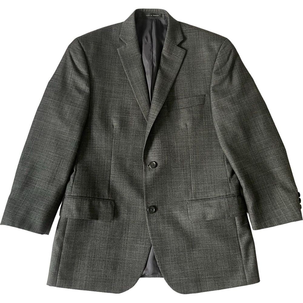 Michael Kors Mens Blazer Gray Plaid Check Dual‎ Vent 38S Sport Suit Coat Jacket